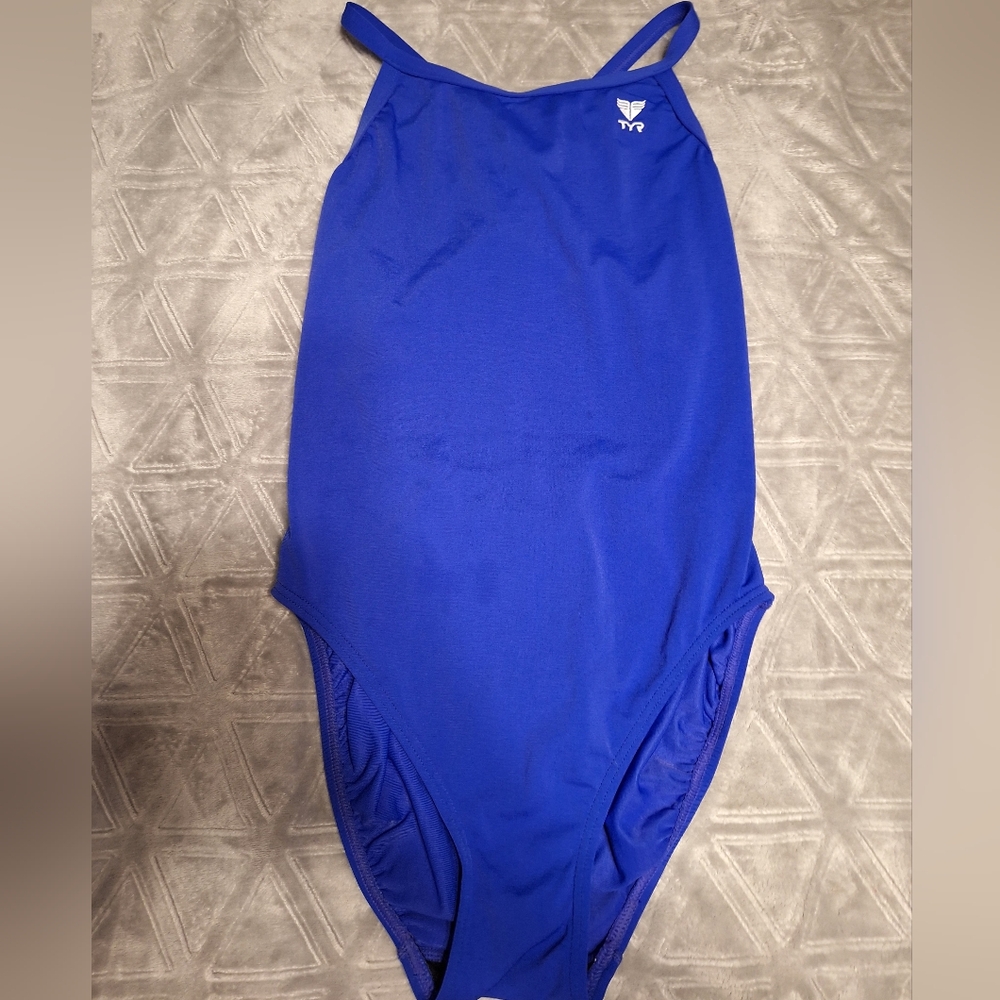 Size 34 TYR One Piece Swimsuit in Royal Blue Diamondfit